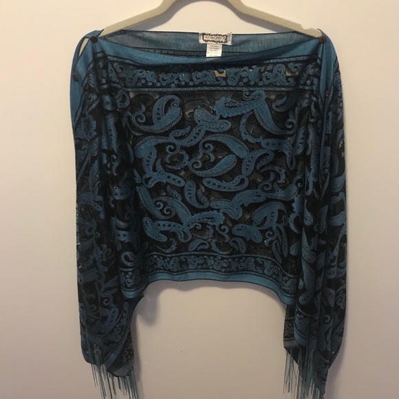 kokomo Tops - Blue and black wrap